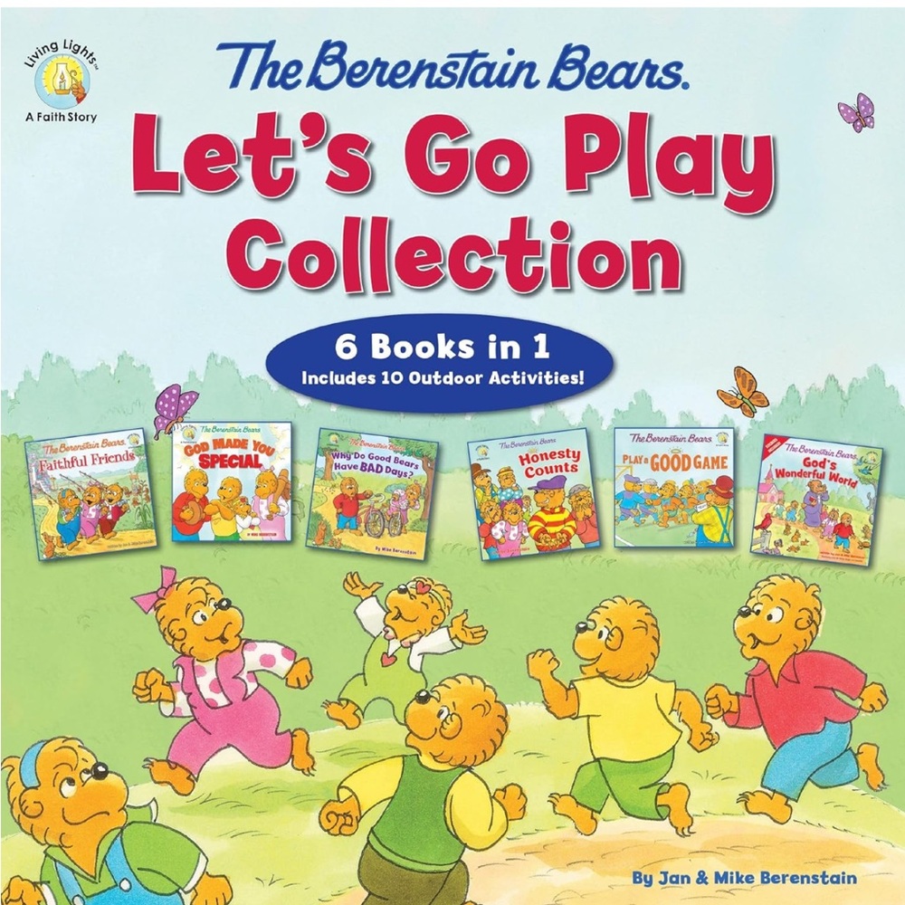 NEW! The Berenstain Bears Let's Go Play Collection 6 Books in 1 (A Faith Story)